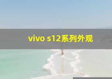 vivo s12系列外观